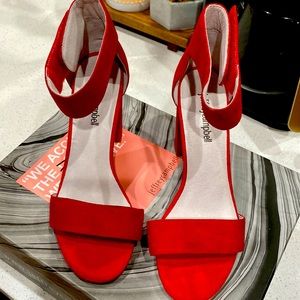 JeffreyCampbell suede straps heel sandals